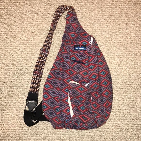 Kavu Handbags - Red and Blue KAVU rope bag